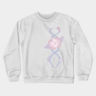 Pastel Rose Vine Crewneck Sweatshirt